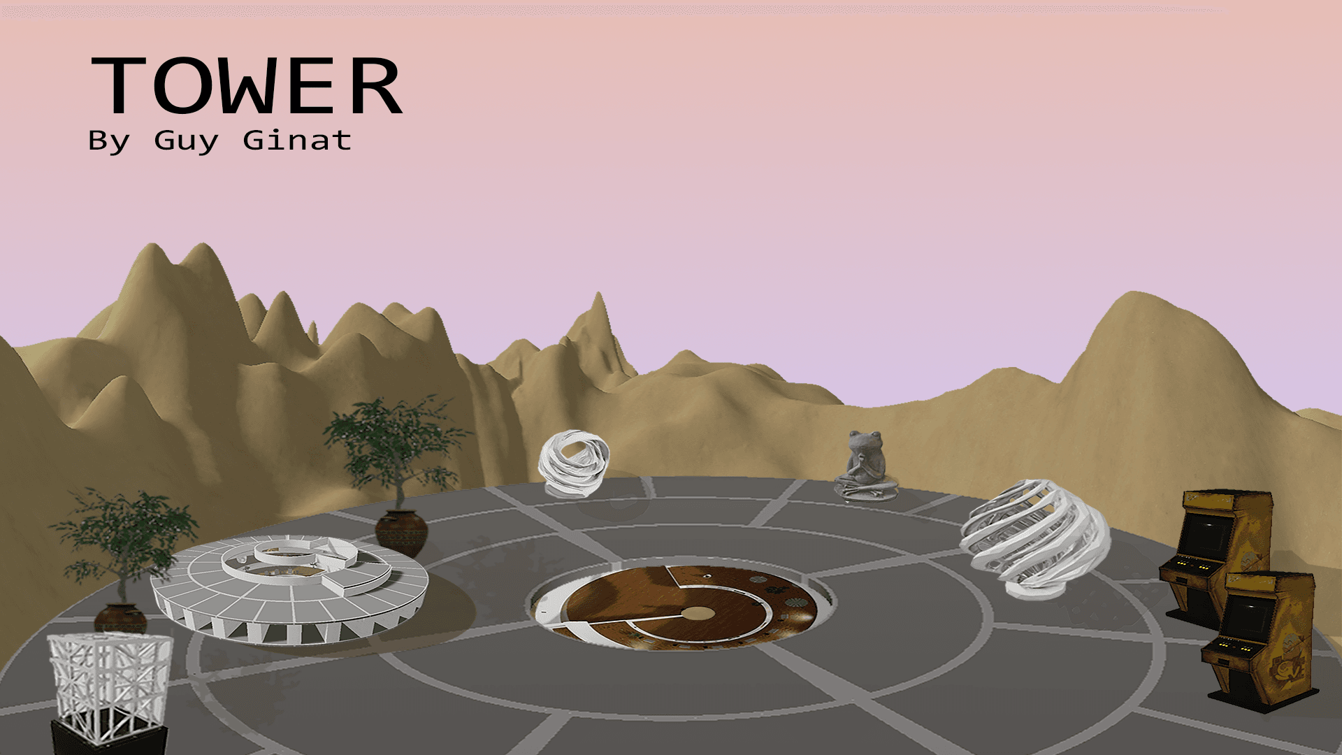 Tower: a radial grid of rings and segments
